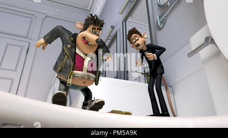 Publicité studio de 'Toujours' Flushed Away Roddy, Sid © 2006 Dream Works Référence de fichier #  307371715THA pour un usage éditorial uniquement - Tous droits réservés Banque D'Images