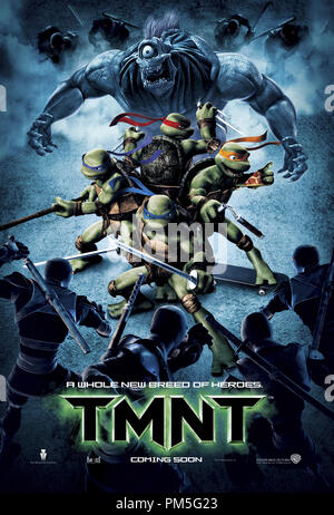 'TMNT' ('Teenage Mutant Ninja Turtles') Poster © 2007 Warner Référence de fichier #  307381829THA pour un usage éditorial uniquement - Tous droits réservés Banque D'Images