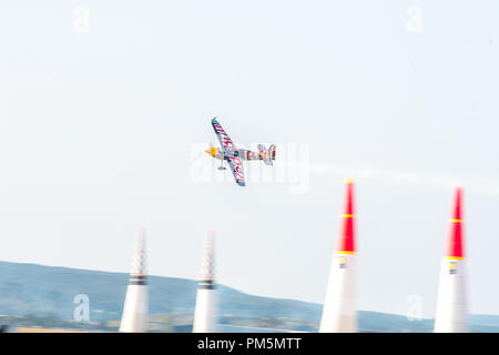 Martin Sonka de la République tchèque, du Championnat du monde Red Bull Air Race à Wiener Neustadt. (Photo/CTK Petr Sedivy) Banque D'Images
