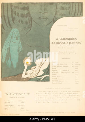 L'Assomption de Hannele Mattern ; en l'attendant. En date du : 1894. Dimensions : hors tout (feuille) : 31,6 x 23,6 cm (12 7/16 x 9 5/16 in.). Médium : Lithographie sur papier vélin. Musée : National Gallery of Art, Washington DC. Auteur : Paul Sérusier. Banque D'Images