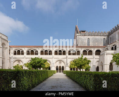 Alcobaça, PORTUGAL - 20 mai 2018 : les jardins du monastère de Santa Maria de Alcobaça Banque D'Images