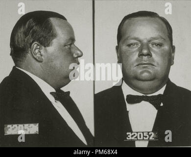 Roscoe 'Fatty' Arbuckle Mug Shot, vers 1921. Référence #  31316 Fichier 064THA Banque D'Images