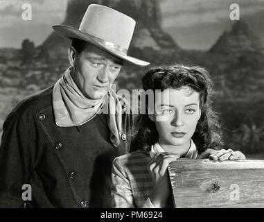 John Wayne et Gail Russell, 'Angel et le Badman' 1947 Référence de dossier République 31316 112THA Banque D'Images