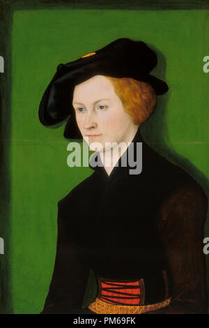 Portrait d'une femme. En date du : 1522. Dimensions : surface peinte : 58 x 39,8 cm (22 13/16 x 15 11/16 po.) support : 58,7 x 40,5 cm (23 1/8 x 15 15/16 po.). Médium : Huile sur panneau. Musée : National Gallery of Art, Washington DC. Auteur :, Lucas Cranach l'ancien. Banque D'Images