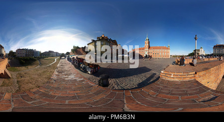 Vue panoramique à 360° de Près de la vieille ville de Varsovie