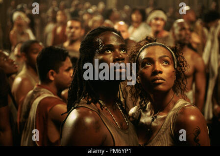 Publicité studio de toujours "Le Matrix Revolutions' Harold Perrineau, Nona Gaye © 2003 Warner Photo de Gezer Boland Référence de fichier #  307531065THA pour un usage éditorial uniquement - Tous droits réservés Banque D'Images