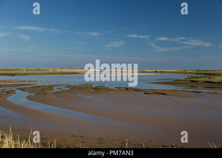 Chemin côtier de Norfolk de Burnham Overy Staithe à Holkham Banque D'Images