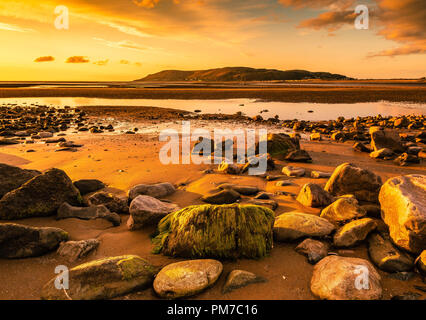 Coucher de soleil sur le grand orme Banque D'Images