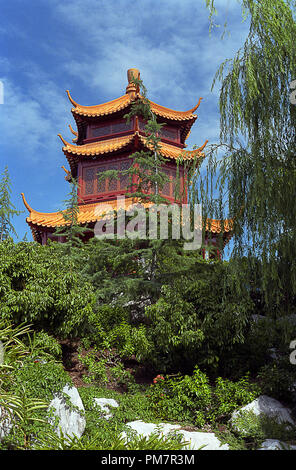 Pagode dans le jardin chinois, Sydney, NSW, Australie Banque D'Images