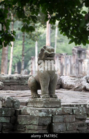 Cambodge, Angkor, Siem Raep, temple Bayon ; Tuteur Banque D'Images