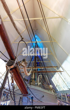 Navire d'exploration arctique et Antiarctic Fram situé aujourd'hui dans le Musée Fram à Oslo, Norvège. Banque D'Images