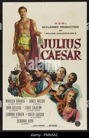 Publicité Studio : 'Jules César' 1953 MGM Poster Marlon Brando de référence de dossier 31780 610 Banque D'Images