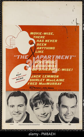 Publicité Studio : 'L'appartement', 1960 United Artists Poster Jack Lemmon, Shirley MacLaine, Fred MacMurray référence #  31780 709 Banque D'Images