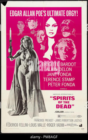 Publicité Studio : «spiritueux de la mort', 1968 American International Pictures l'affiche Brigitte Bardot, Alain Delon, Jane Fonda, Terence Stamp référence #  31780 748 Banque D'Images