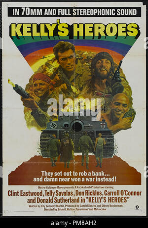 Publicité Studio : 'Kelly's Heroes' 1970 MGM Poster Clint Eastwood, Telly Savalas, Don Rickles, Donald Sutherland de référence de dossier 31780 759 Banque D'Images