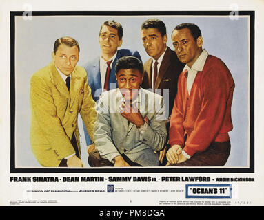 "Ocean's Eleven" 1960 Warner Hall Carte Le Rat Pack, Frank Sinatra, Dean Martin, Sammy Davis Jr., Peter Lawford et Joey Bishop référence #  31955 Fichier 576THA Banque D'Images