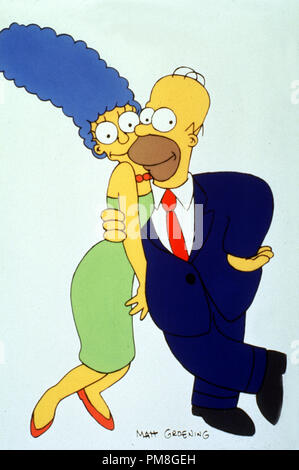 Photo du film ou encore la publicité de 'The Simpsons' Marge Simpson, Homer Simpson 1992 Tous droits réservés n° de référence de fichier 31487 306THA pour un usage éditorial uniquement Banque D'Images