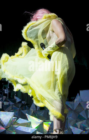 Singer Paloma Faith joue lors des sessions d'été d'Édimbourg par Princess Street Gardens comprend : Paloma Faith Où : Glasgow, Royaume-Uni Quand : 17 août 2018 : Crédit d'Euan Cherry/WENN Banque D'Images