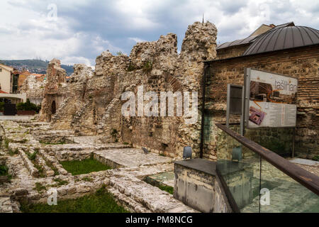 Vue sur les ruines historiques de Taslihan à Sarajevo, Bosnie-Herzégovine Banque D'Images