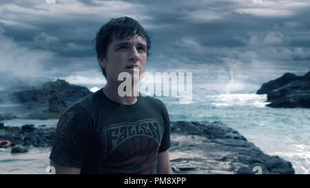 Comme Josh Hutcherson Sean à New Line Cinema's family adventure voyage 2 : L'île mystérieuse, un Warner Bros Pictures version. Banque D'Images