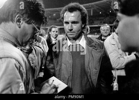 Ancien joueur de football Franz Beckenbauer Allemagne 1984 Banque D'Images