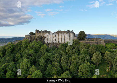 Vue aérienne du château de Stirling, drone Banque D'Images