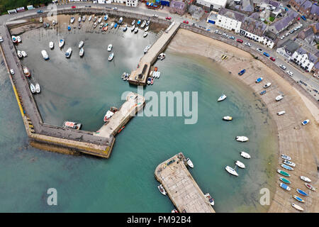 Vue aérienne drone de Stonehaven Aberdeenshire Banque D'Images