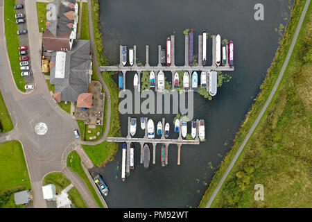 Drone aérien vue de Auchinstarry marina Banque D'Images
