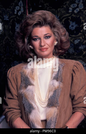 Publicité studio de toujours "Les Colbys" Stephanie Beacham 1985 Banque D'Images