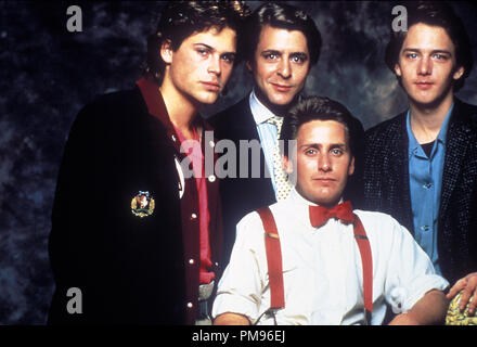 Publicité studio toujours de 'St. Elmo's Fire' Rob Lowe, Judd Nelson, Emilio Estevez, Andrew McCarthy © 1985 Tous droits réservés Colombie-britannique Référence de fichier #  31703097THA pour un usage éditorial uniquement Banque D'Images