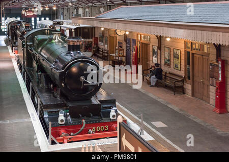 4003 Lode Star GWR locomotive, vapeur, Great Western Railway Museum, Swindon, Royaume-Uni Banque D'Images