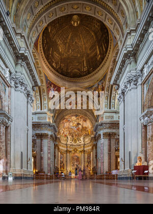 Dome factice illusion optique, Chiesa di Sant'Ignazio di Loyola à Campo Marzio, Rome, Italie Banque D'Images