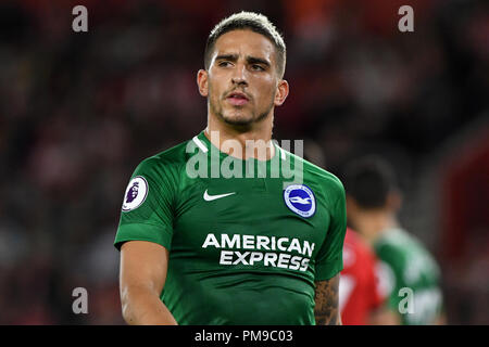 Southampton, UK. 17 septembre 2018. Anthony Knockaert de Brighton & Hove Albion - Southampton v Brighton & Hove Albion, Premier League, St Mary's Stadium, Southampton - 17 septembre 2018 compris ceux énumérés comme 'live' Crédit : Richard Calver/Alamy Live News Crédit : Richard Calver/Alamy Live News Banque D'Images