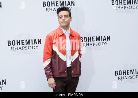 Rome, Italie. 18 Sep 2018. Rami Malek participant à la photocall de Bohemian Rhapsody à l'Hôtel de Russie à Rome Crédit : Silvia Gerbino/Alamy Live News Banque D'Images