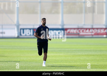 Torino, Italie. 18 septembre 2018. Sami Khedira de Juventus FC au cours de session de formation à la veille de la Ligue des Champions, match de football entre le FC Valence et la Juventus : Marco Canoniero Crédit/Alamy Live News Banque D'Images