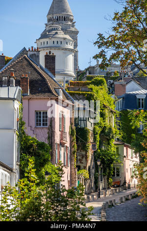 Rue de l'Abreuvoir, Montmartre, Paris, France Banque D'Images