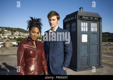 David Tennant et Freema Agyeman 'Dr. Qui' Série TV (Saison 3 : 2007) Banque D'Images