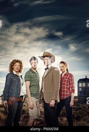 Alex Kingston, Arthur Darvill, Matt Smith et Karen Gillan 'Dr. Qui' Série TV (Saison 6 : 2011) Banque D'Images