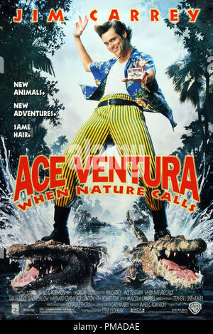 "Ace Ventura : quand la nature nous appelle' - 1995 L'affiche de la Warner Bros., plus de référence de fichier #  32509 009THA Banque D'Images