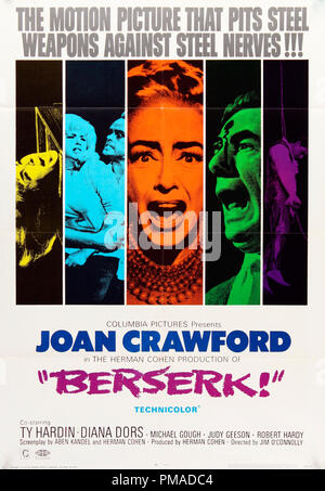 'Berserk !' 1967 Columbia Pictures Joan Crawford référence #  32509 Fichier 053THA Banque D'Images