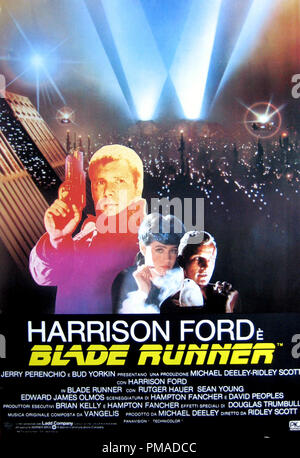 'Blade Runner' - Italien Poster 1982 Warner Bros., Harrison Ford, Rutger Hauer, Sean Young référence #  32509 Fichier 061THA Banque D'Images