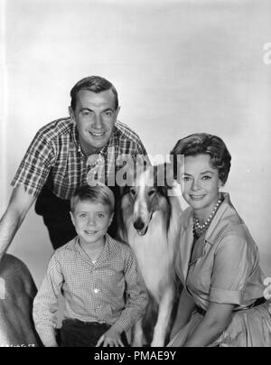 Jon Provost, Hugh Reilly, June Lockhart, 'Timmy et Lassie', vers 1954 référence #  32509 706THA Banque D'Images