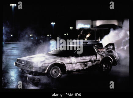 Retour vers le futur 1985 Voiture DeLorean Banque D'Images