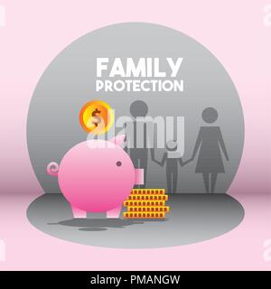 La protection de la famille concernent Illustration de Vecteur