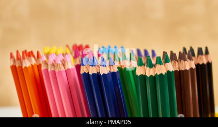 Crayons couleur bois Banque D'Images
