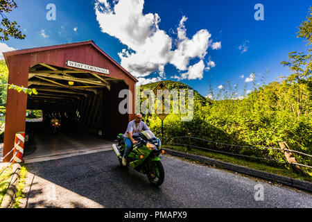 Pont couvert en   West Cornwall, Connecticut, Etats-Unis Banque D'Images