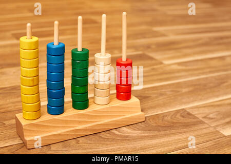 Couleur bois abacus Banque D'Images