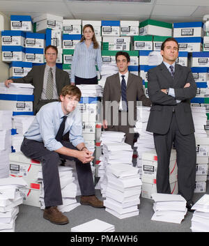 Le Bureau Saison 3 (2006 - 2007) Rainn Wilson, Jenna Fischer, John Krasinski, B.J Novak, Steve Carell Banque D'Images