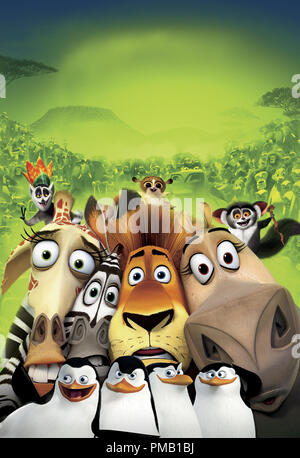 Poster 'Madagascar : Escape 2 Africa' (2008) DreamWorks Animation LLC Banque D'Images