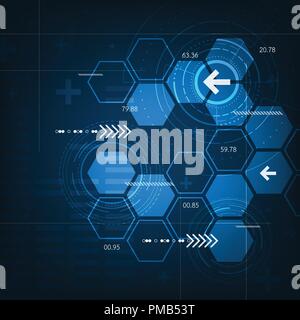 Vector background dans le concept de la technologie. Illustration de Vecteur